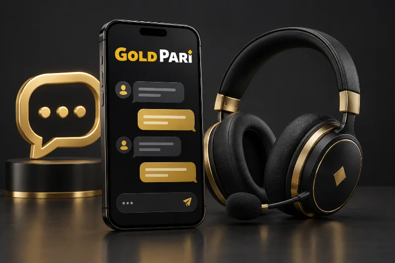 Illustration of contacting Gold Pari account support